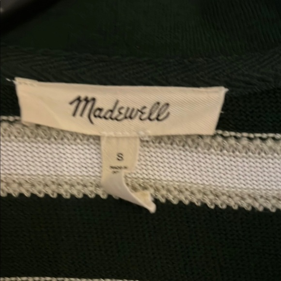 Madewell Striped Green and White Women's Top Small - Picture 6 of 6
